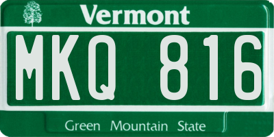 VT license plate MKQ816