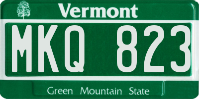 VT license plate MKQ823
