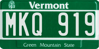 VT license plate MKQ919