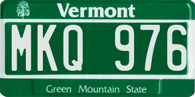 VT license plate MKQ976