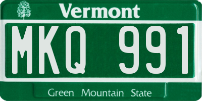 VT license plate MKQ991