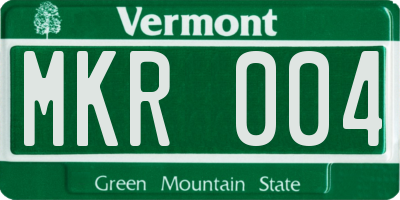 VT license plate MKR004