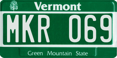 VT license plate MKR069