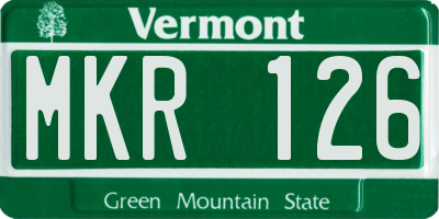 VT license plate MKR126