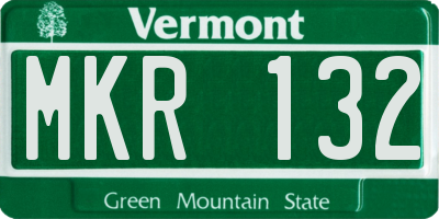 VT license plate MKR132