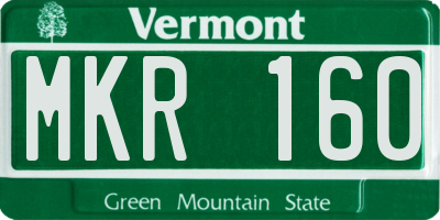 VT license plate MKR160