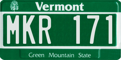 VT license plate MKR171