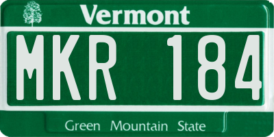 VT license plate MKR184