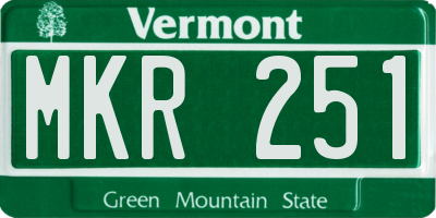 VT license plate MKR251