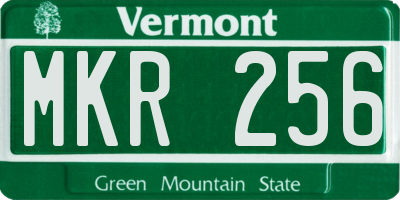 VT license plate MKR256