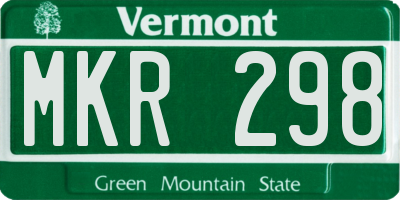 VT license plate MKR298