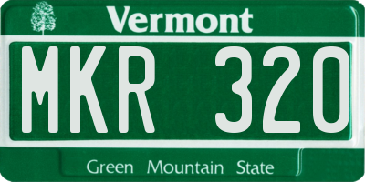 VT license plate MKR320