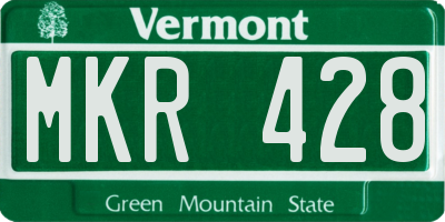 VT license plate MKR428