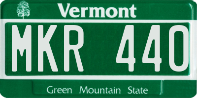 VT license plate MKR440