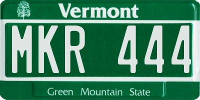VT license plate MKR444