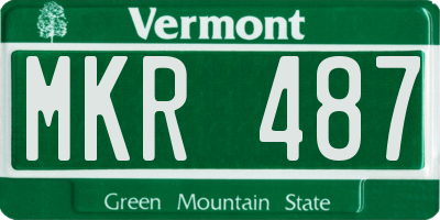 VT license plate MKR487
