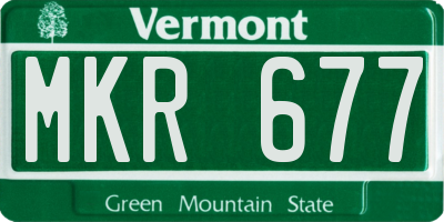 VT license plate MKR677
