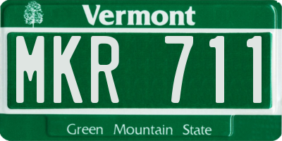 VT license plate MKR711