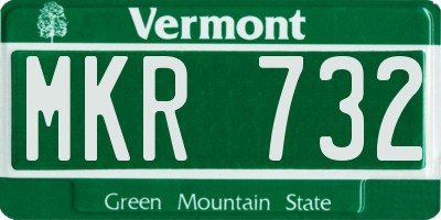 VT license plate MKR732