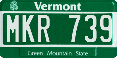 VT license plate MKR739