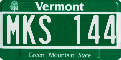 VT license plate MKS144