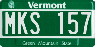 VT license plate MKS157