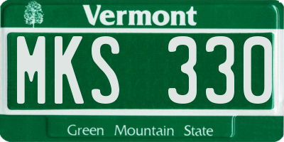 VT license plate MKS330