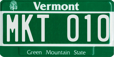 VT license plate MKT010