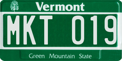 VT license plate MKT019