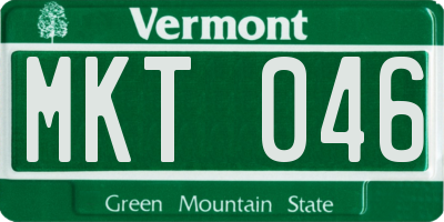 VT license plate MKT046