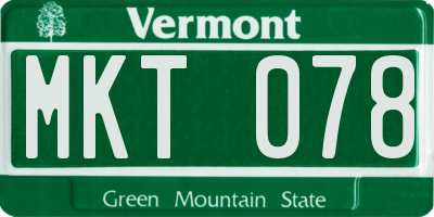 VT license plate MKT078