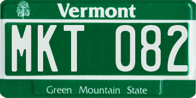 VT license plate MKT082