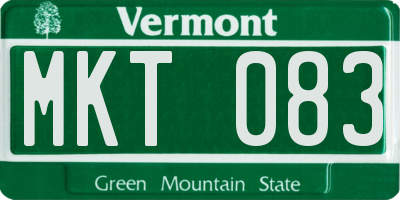 VT license plate MKT083