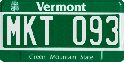 VT license plate MKT093