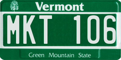 VT license plate MKT106