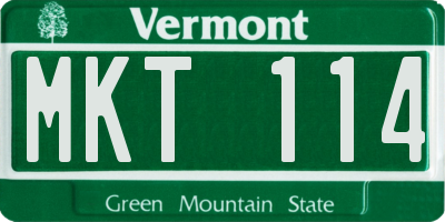 VT license plate MKT114