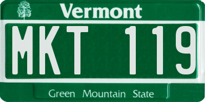 VT license plate MKT119