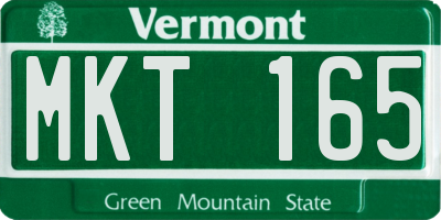 VT license plate MKT165