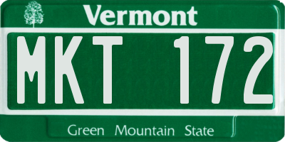 VT license plate MKT172