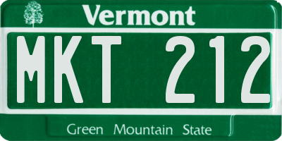 VT license plate MKT212