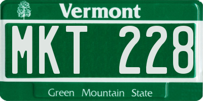 VT license plate MKT228