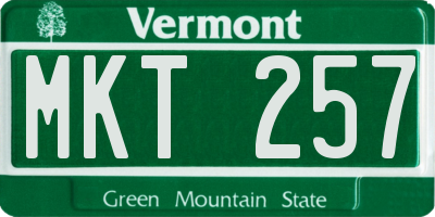 VT license plate MKT257