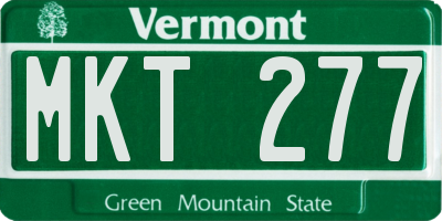 VT license plate MKT277