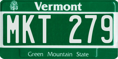 VT license plate MKT279