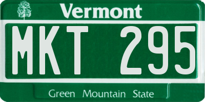VT license plate MKT295