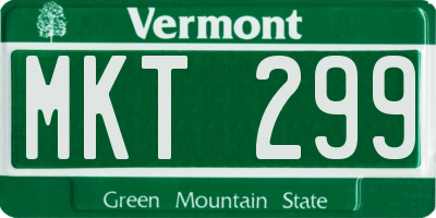 VT license plate MKT299