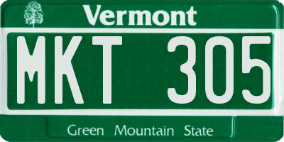 VT license plate MKT305