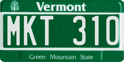 VT license plate MKT310
