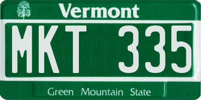 VT license plate MKT335