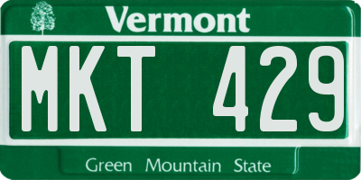 VT license plate MKT429